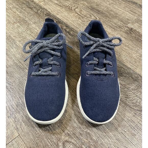 Allbirds Wool Runners Women's Shoes Size 7 Navy Blue Merino Running Sneakers - Picture 2 of 11